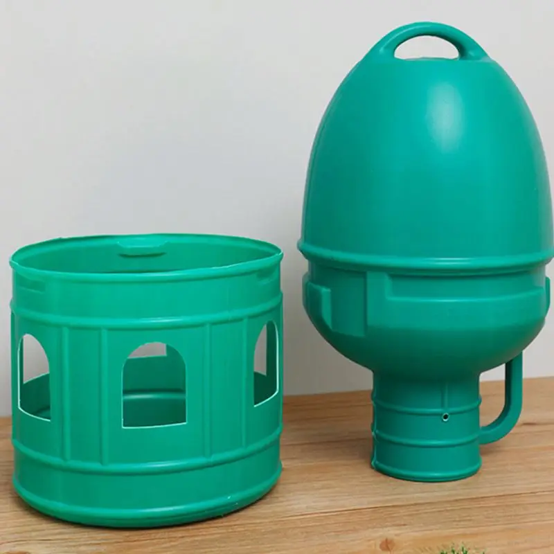 Automatic Bird Waterer Portable Pigeon Water Feeder with Handle Durable Plastic Pigeon Drinker