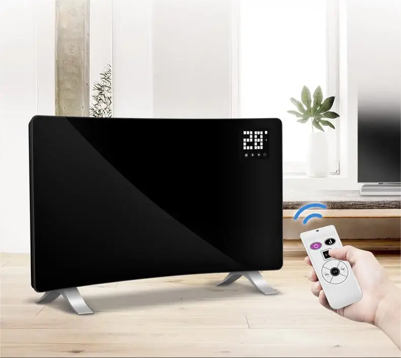 2000w LED Display Tempered glass panel Aluminum heating element  Convector Heater