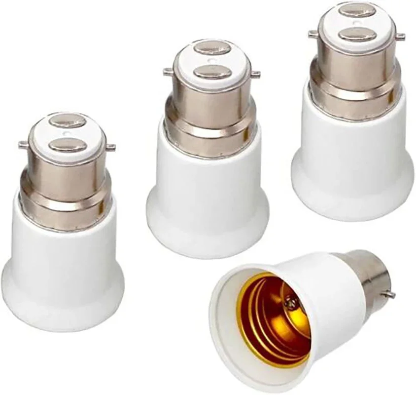 B22 to E27 Light Bulb Adapter B22 To Edison Screw E27 Lamp Converter Holder Light Socket Adapter Lamp Holder Lighting Parts