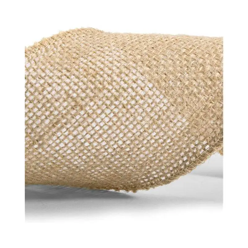 HL521011 Wholesale Ribbon Bordado Para Burlap Linen Ribbon For Flowers Decor Christmas Gift Wrapping Tree