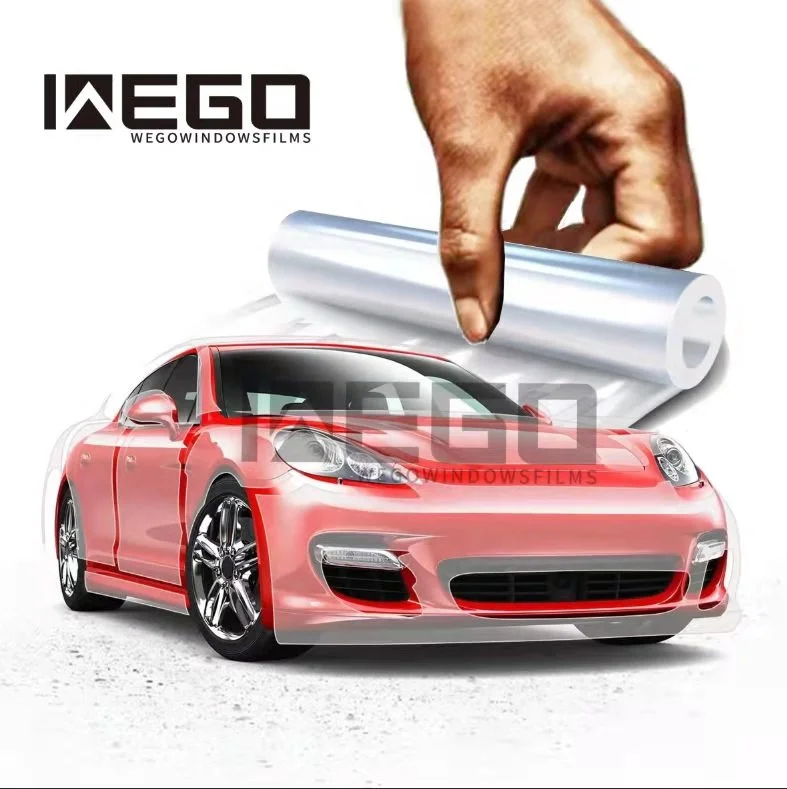 WEGO 10 years warranty self adhesive plotter self healing tpu ppf Paint Protection Film roll black ppf matte as car 190micron