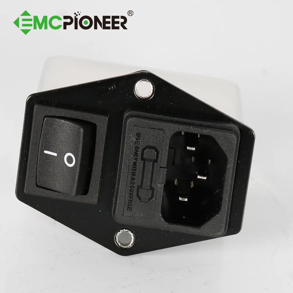 noise filter RF filter with socket and switch PE8300-6-01 6A 120/250VAC