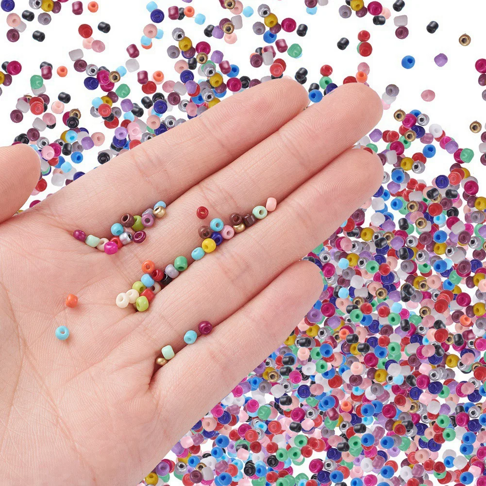 24XC01 2/3/4mm 24grids Glass Seed Beads Charm Crystal Spacer For Jewelry Making Rings DIY Handmade