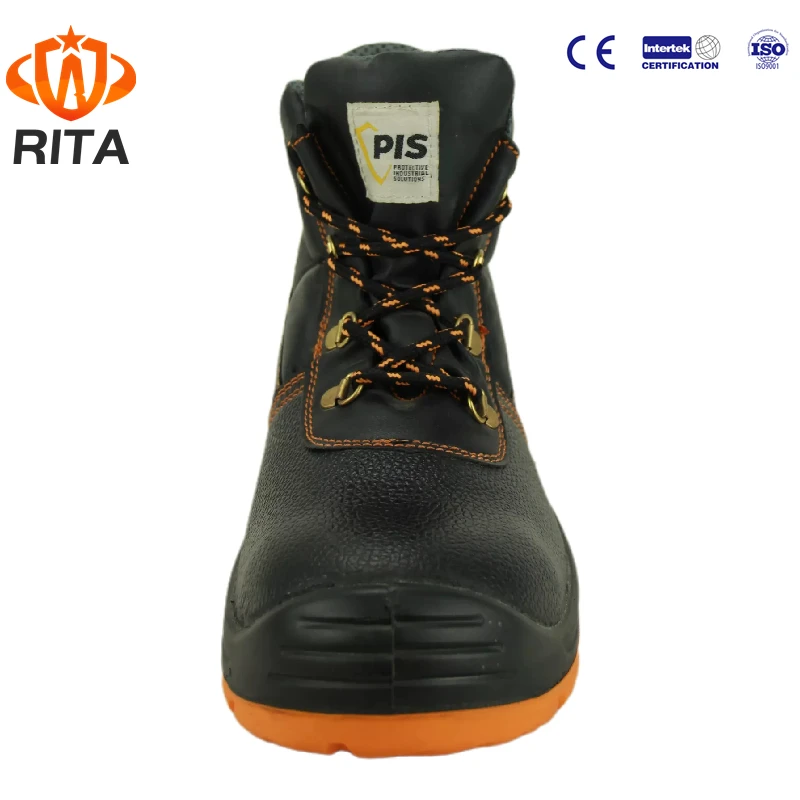 Casual Light Weight Embossed Action Leather Pu/Rubber Sole Steel Toe Safety Shoes Boots