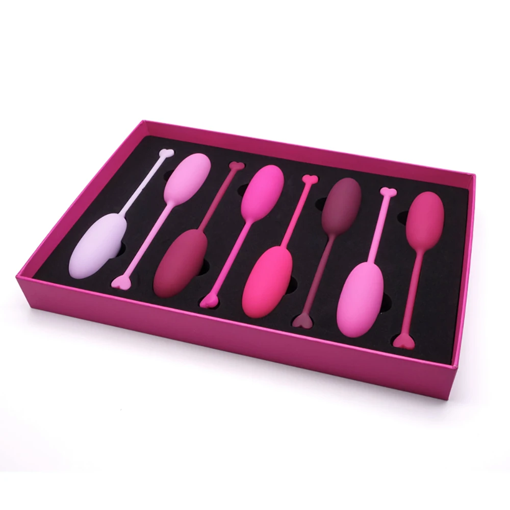 2021 Multiple Weight 8 balls Medical Silicone Vagina dumbbell Waterproof anal vaginal pelvic balls kegel balls set