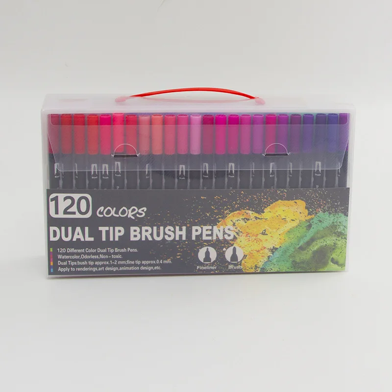 Double end Dual Brush Tip color marker soft head watercolor pen art supplies painting set