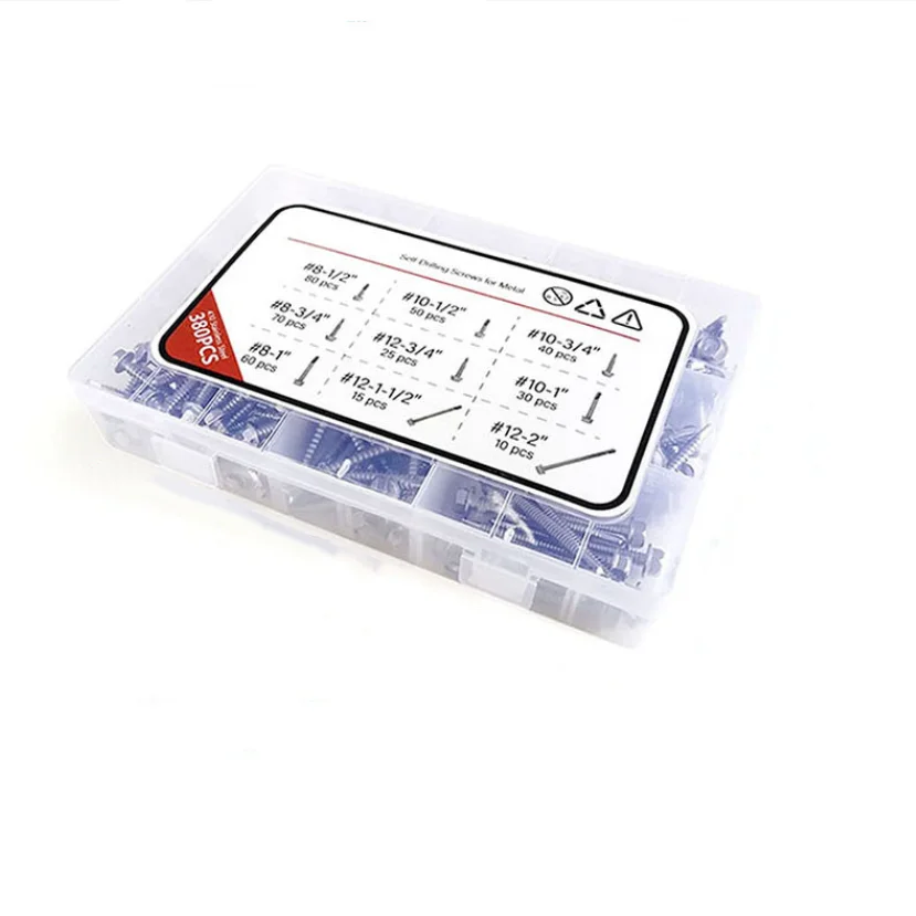 185pcs 200pcs 380pcs 400pcs 420pcs one box Hardware Kit Stainless Steel 410 Uss Bolt And Nuts Assortment Kit Set