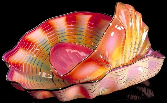 Nordic Style High Quality Murano Glass Bowl Hand Blown Colored Glass Decoration for Home Decor