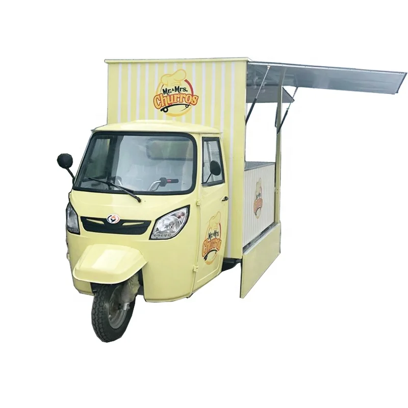 3 Wheel Motorcycle Mobile Fast Food Truck For Coffee Hot Dog Cart Sale
