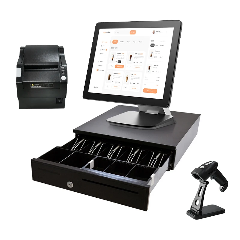 Micropos 15 дюймов pos все в одном windows терминал сенсорный экран Компьютер кассовый аппарат