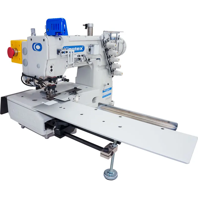 New Kingtex FTU7011 / EG030   Pneumatic flat bed type, automatic bottom hemming and sleeve hemming interlock machine