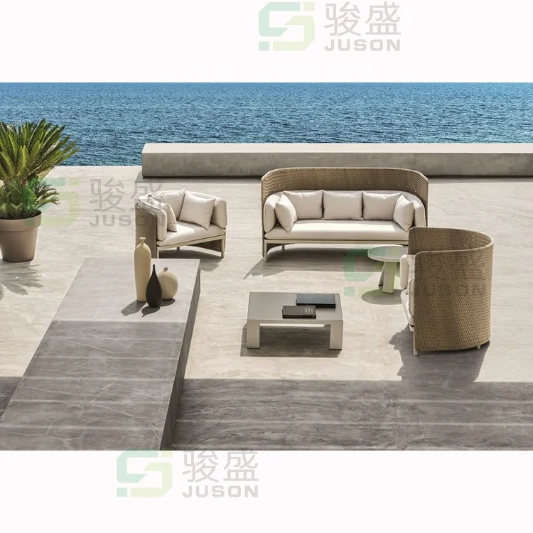 royal patio garden set beach chaise lounge outdoor wicker rattan hotel sofa