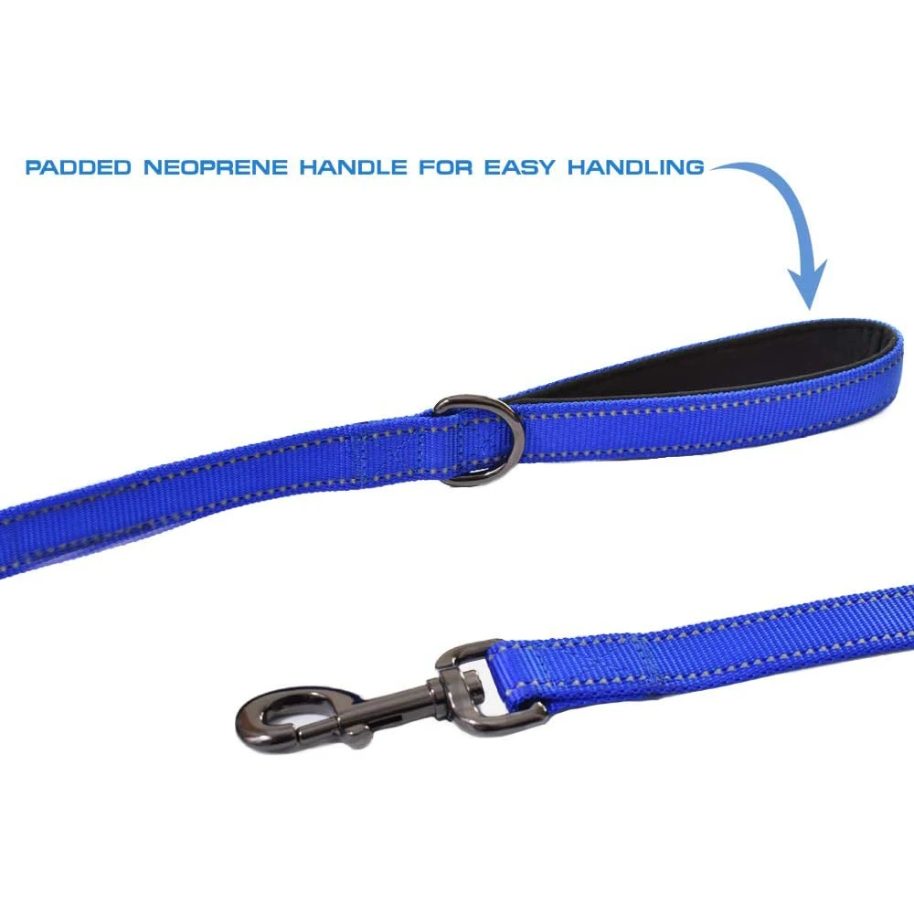 Double Layer Thickened Rope Dog Leash Nylon Dog Training Leash with Reflective Strip Pet Products