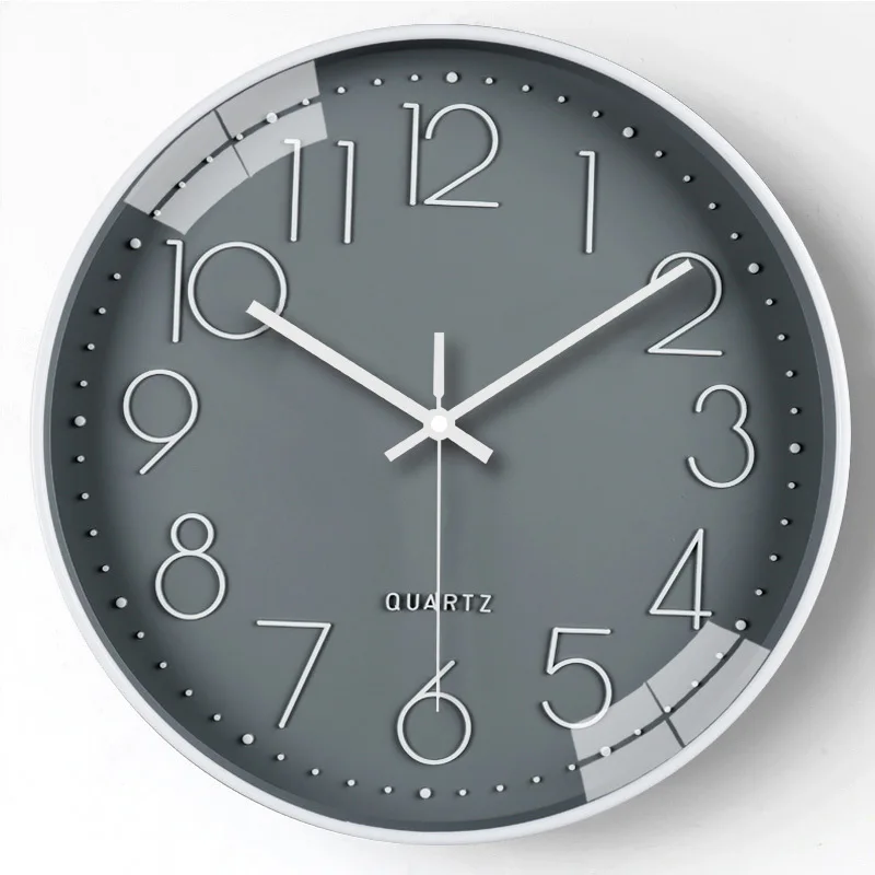 12 inch 30cm wall clock living room home mute decorative wall clock wall free punch clock