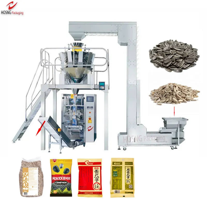 VFFS 420 2 4 10 14 20 Multi Head weigher 0.6 1.6 2 2.5 4 litres bag size 5 to 12 inch width Z feeder conveyor packaging machine