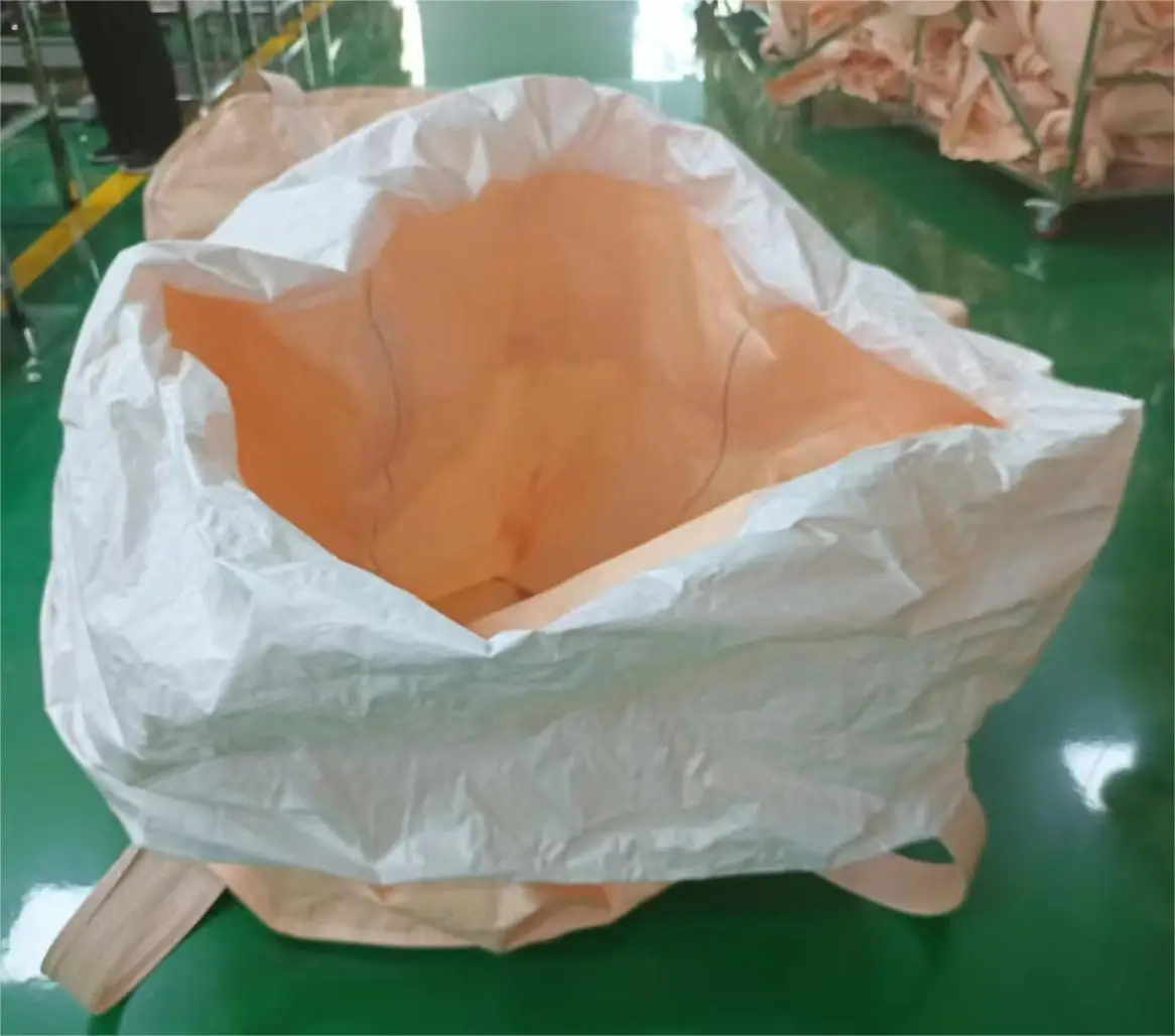 Japan 1000kg PP FIBC Bulk Cement Sand Big Bag With Four Hoops For Building Rubble