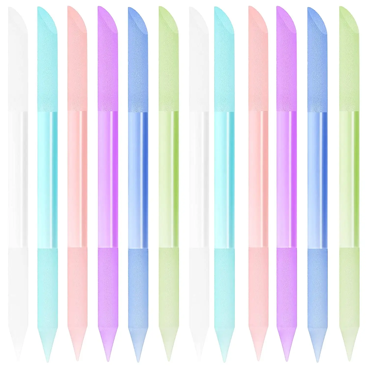 Цветная маникюрная палочка на заказ двухсторонняя стеклянная пилка для ногтей толкатель кутикулы инструмент удаления