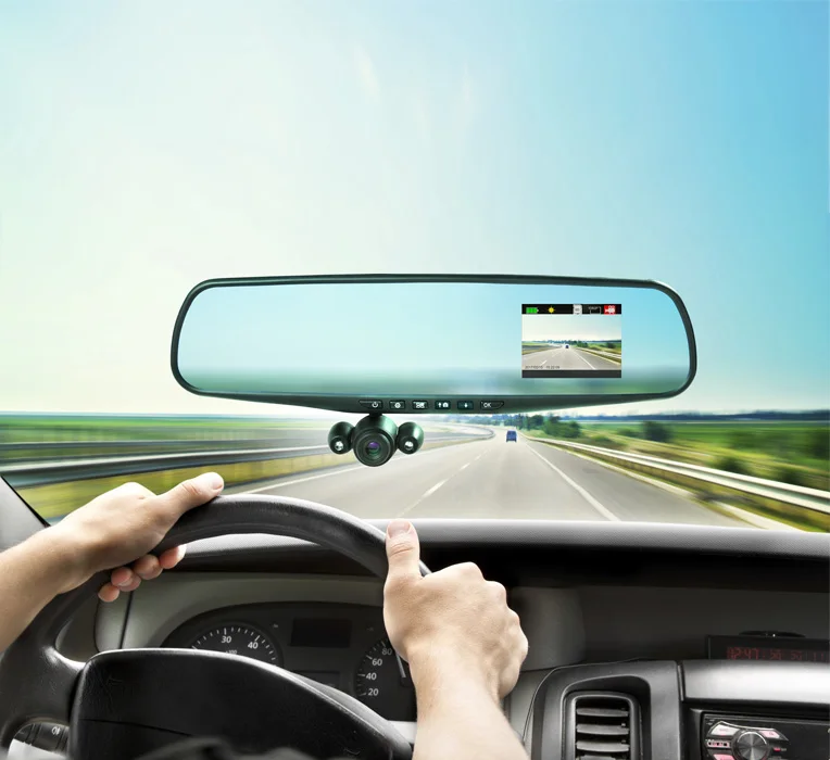 Q8 HD surveillance mirror camera car driving recorder car camera system with speaker multi-language car black box dash cam