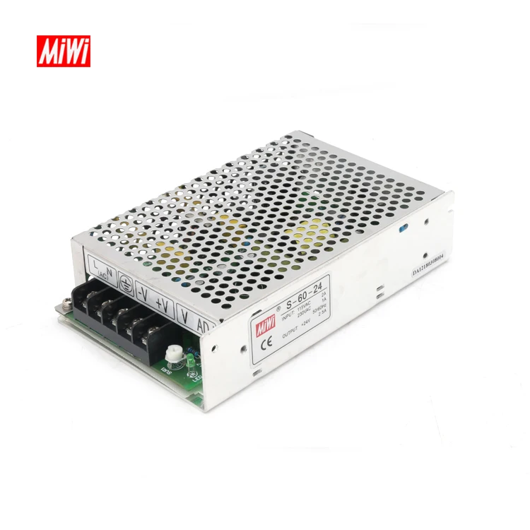 MiWi S-60-5V  5V 12A 60W ac dc smps Switching Power Supply