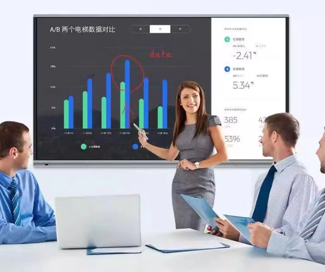 Interactive Flat Panel Finger Touch Digital Interactive Whiteboard 4k Smart Board For Classroom Meeting Room