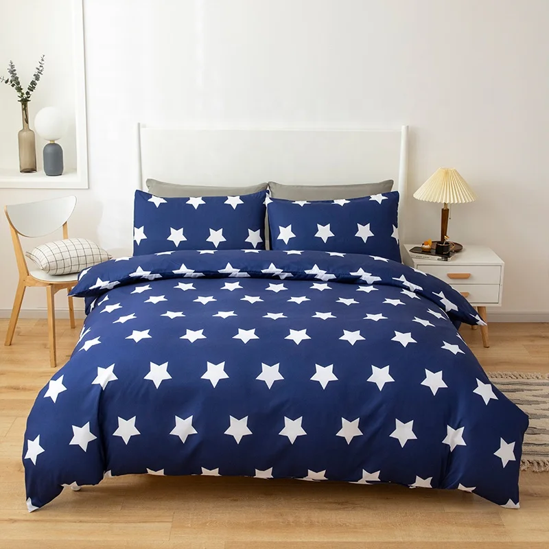 OEKO-TEX Factory supply star pattern bedding sets kids duvet cover set