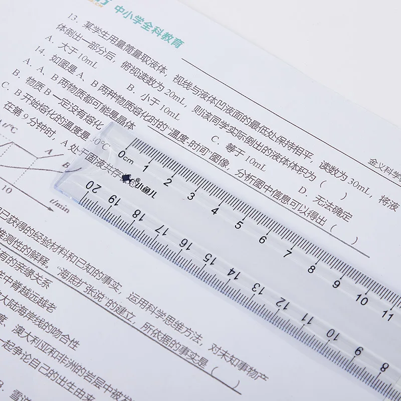 20cm plastic ruler set  PVC flexible ruler student drawing ruler students school&office stationary