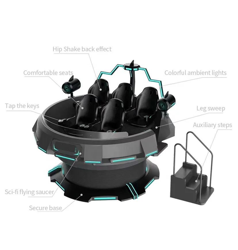Бесплатная доставка NINED 9D cinema Виртуальная реальность VR игровой автомат 5 мест движущаяся платформа