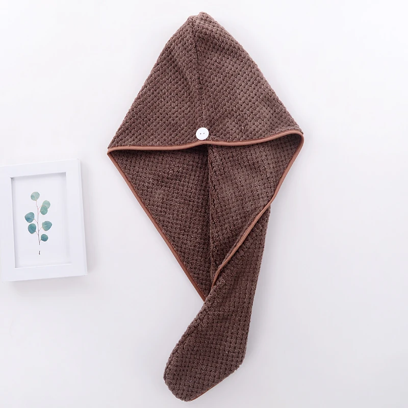 25*65cm  GSM280  85%polyester 15%polyamide super soft  coral fleece hair wraps