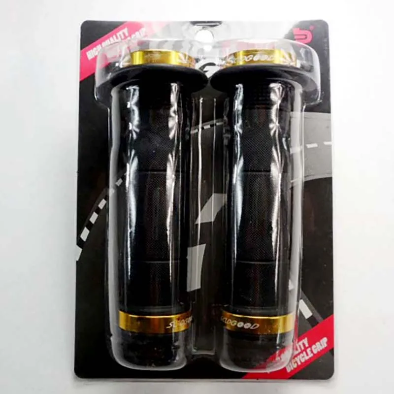 Mountain bike handle bar grips with Lock-on