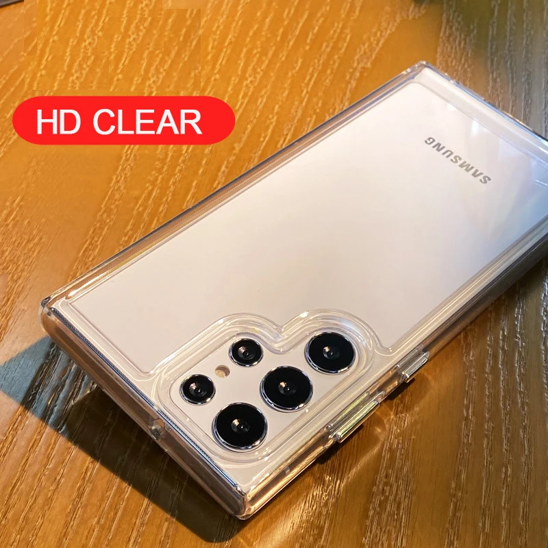 HardAnti-knock Shockproof Clear Phone Back Cover Case for Samsung Galaxy S22 S21 FE A53 A33 S22Ultra ZFlip3 4 Fold3 Phone Case