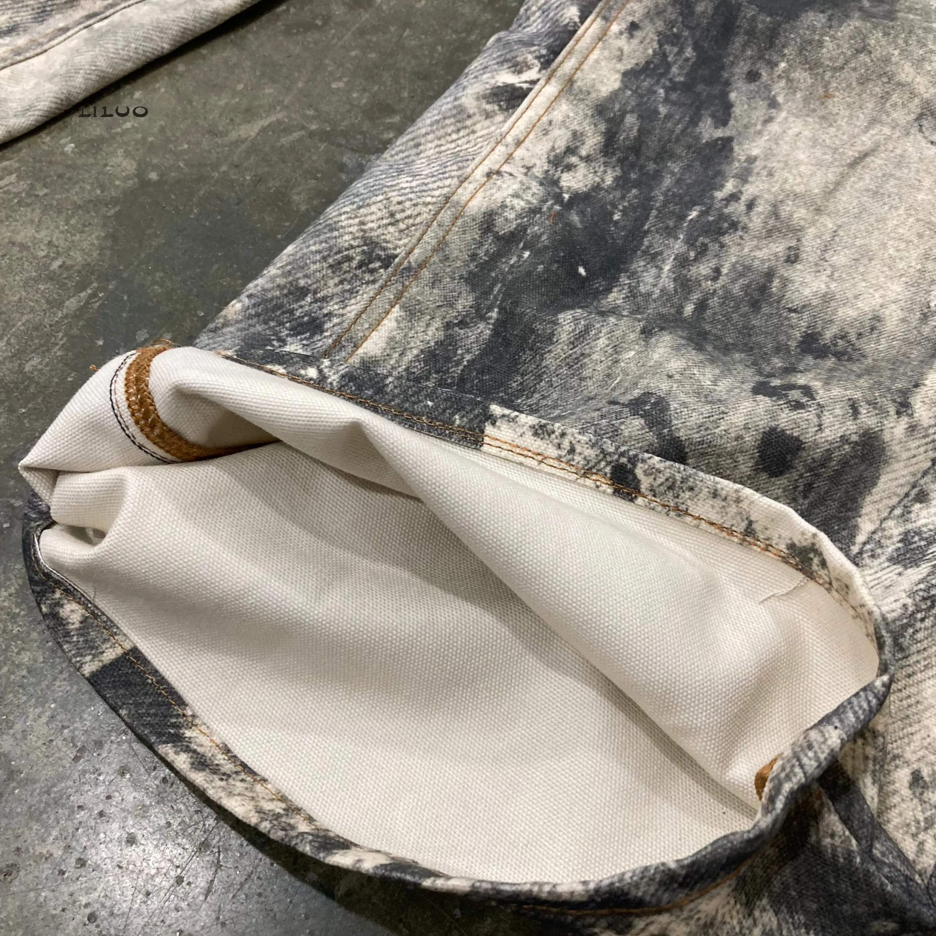 man denim Jeans Manufacturer High Waist Loose Oversized Acid Wash Vintage Wide Legged Distressed Denim Pant Baggy Jean Men