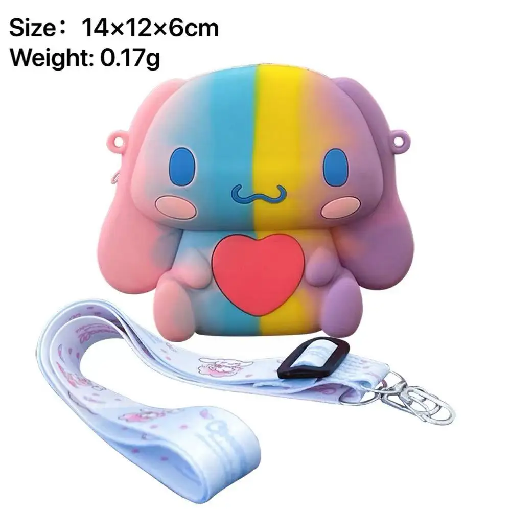 2024 New Sanrio Cartoon Cute High Quality Silicone Toys Kids Crossbody Anime Bag Phone Storage Outdoor travel bag Amazon TikTok