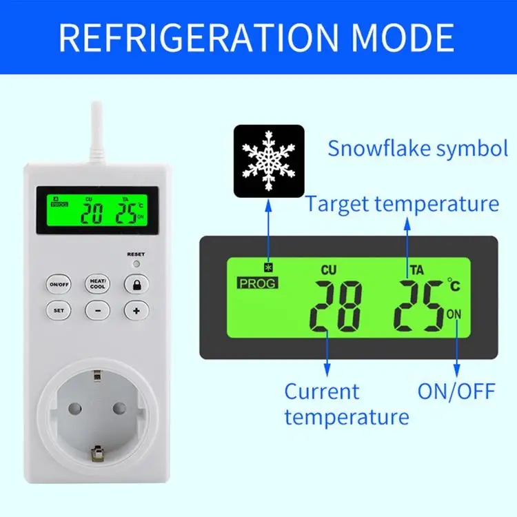 
Universal Temperature Control Switch Floor Heating Automatic Thermostat Socket Smart Temperature Controller Switch 