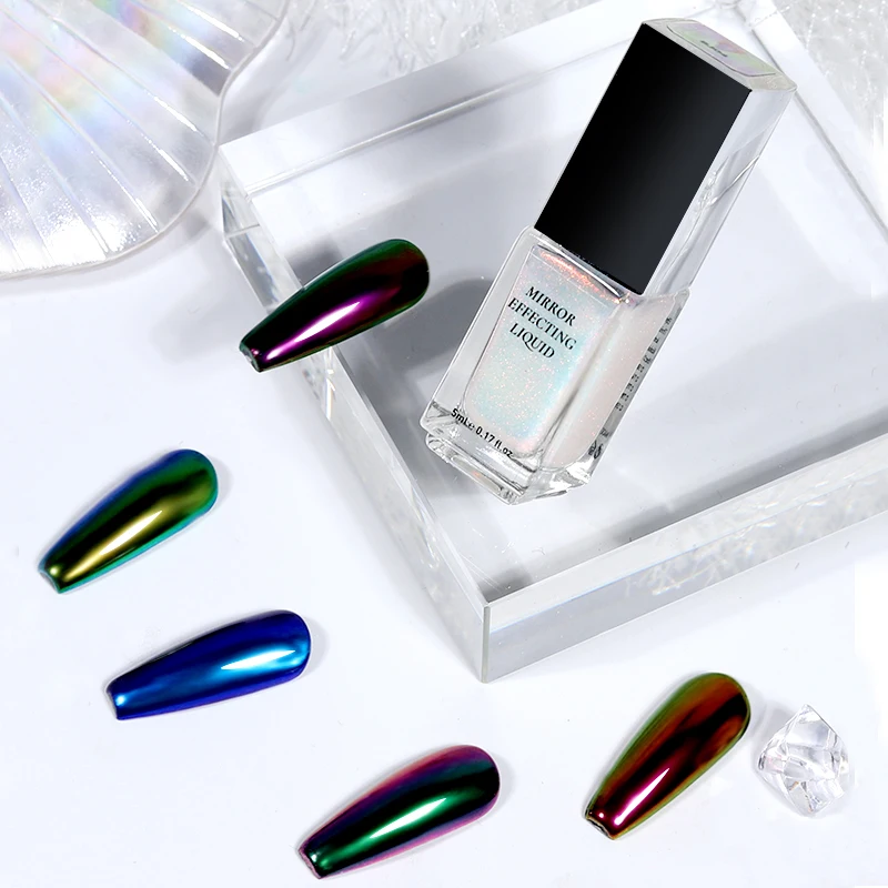 Wholesale High Quality Oem/odm Aurora Mirror Nail Powder Liquid For Nails Para Unas