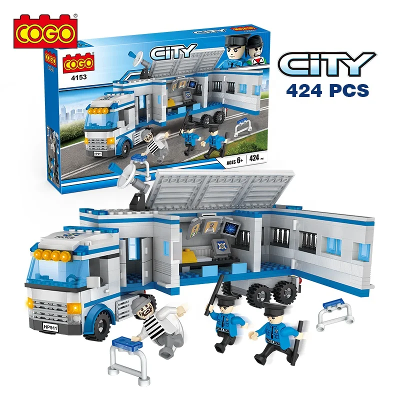 COGO Police 424 PCS Educational Building Blocks Vehicle Bricks Toys for Boys