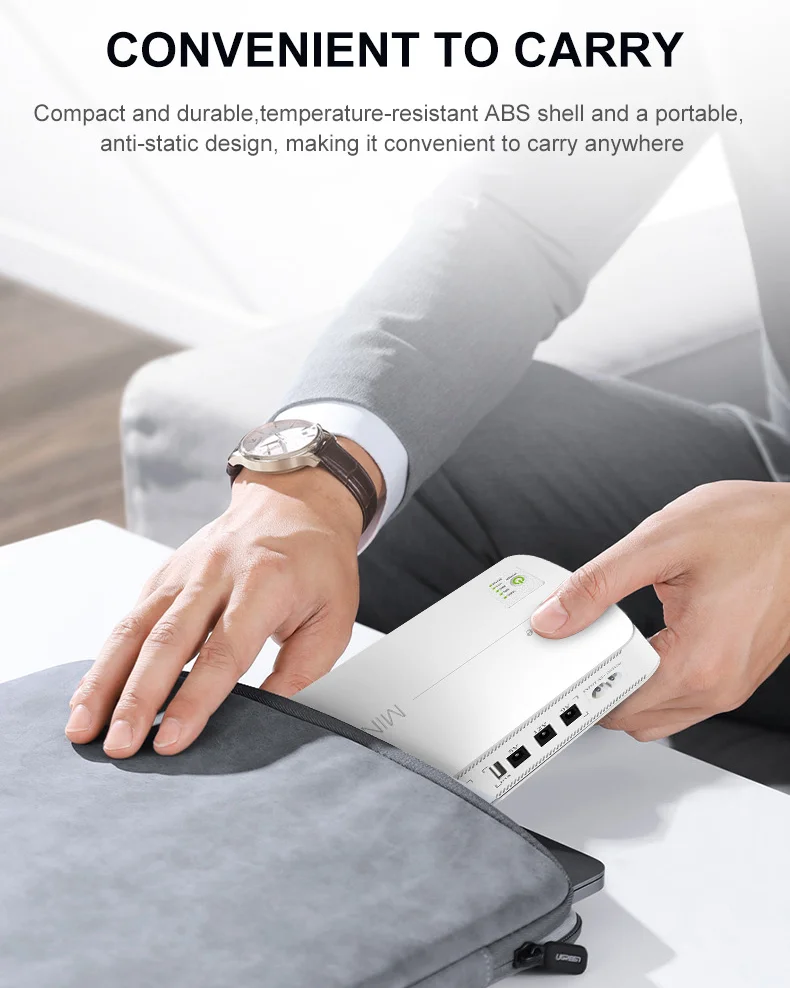 Support POE 5v 9v 12v Mini UPS Factory Direct 18W output DC Wifi Router UPS 12v with grade A Lithium Battery