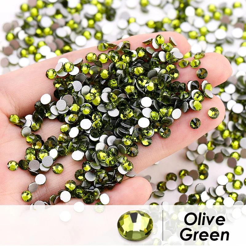 High Index Of Refraction AB Crystal Strass Flatback Glass Crystal Rhinestones For Cloth DIY Crafts And Nail Art