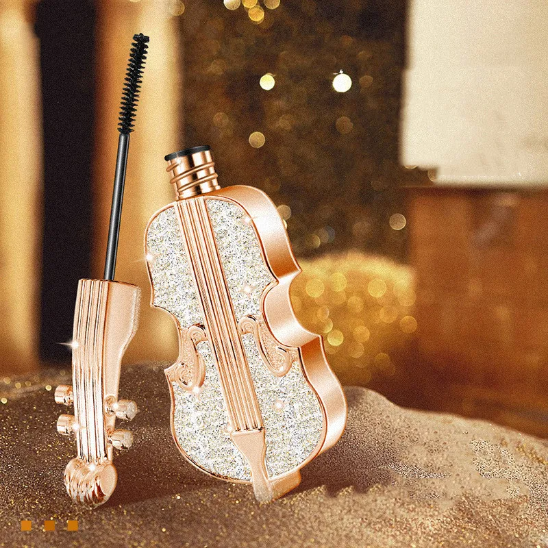 Wholesale violin slender curly mascara thick small brush head waterproof makeup mascara for women