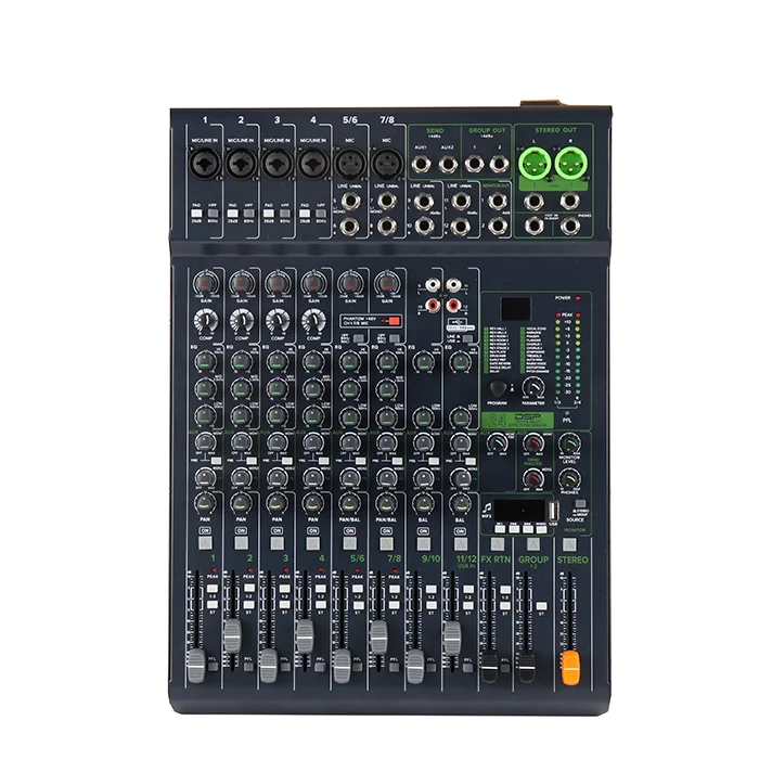 factory price audio mixer VX12  in hot sell