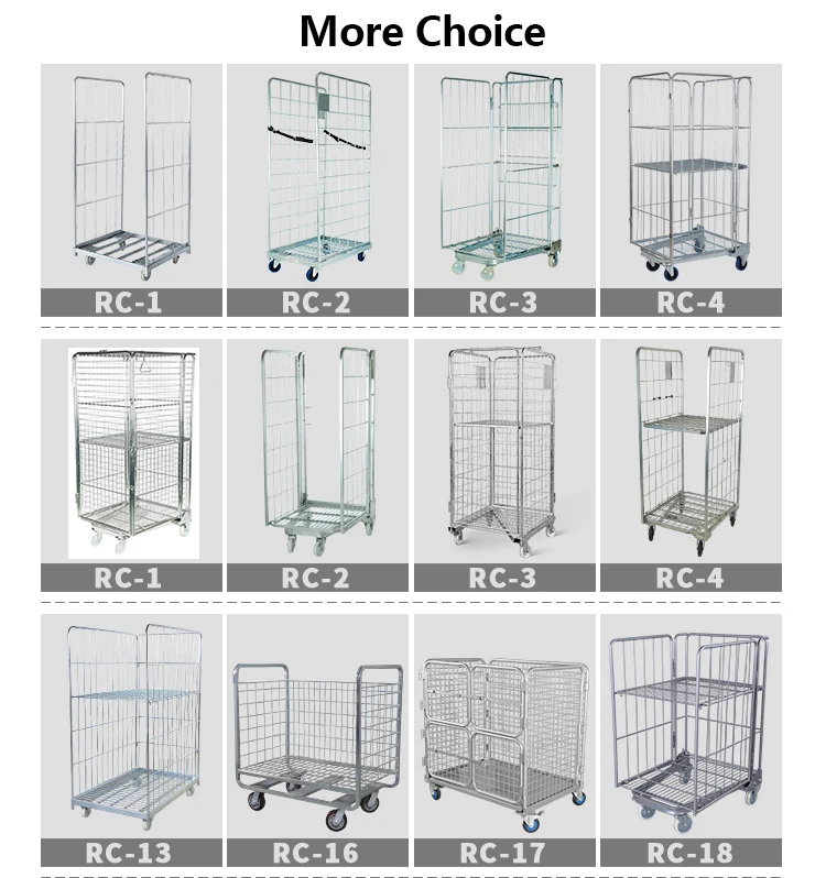 Customized High Quality Trolley foldable cargo factory price warehouse transport steel roll container cage