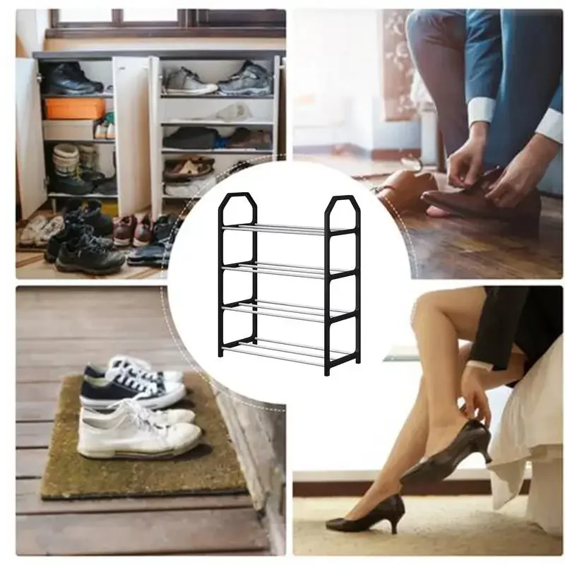 Promotional Wholesale Space Saving Simple Metal Living Room Organizer Shoe Rack Stand Holder