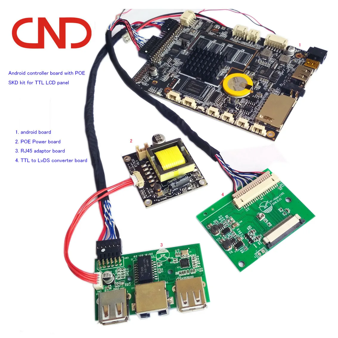 Digital signage advertising player POE RJ45 WIFI LVDS eDP TTL output SKD Kit android controller driver main card board