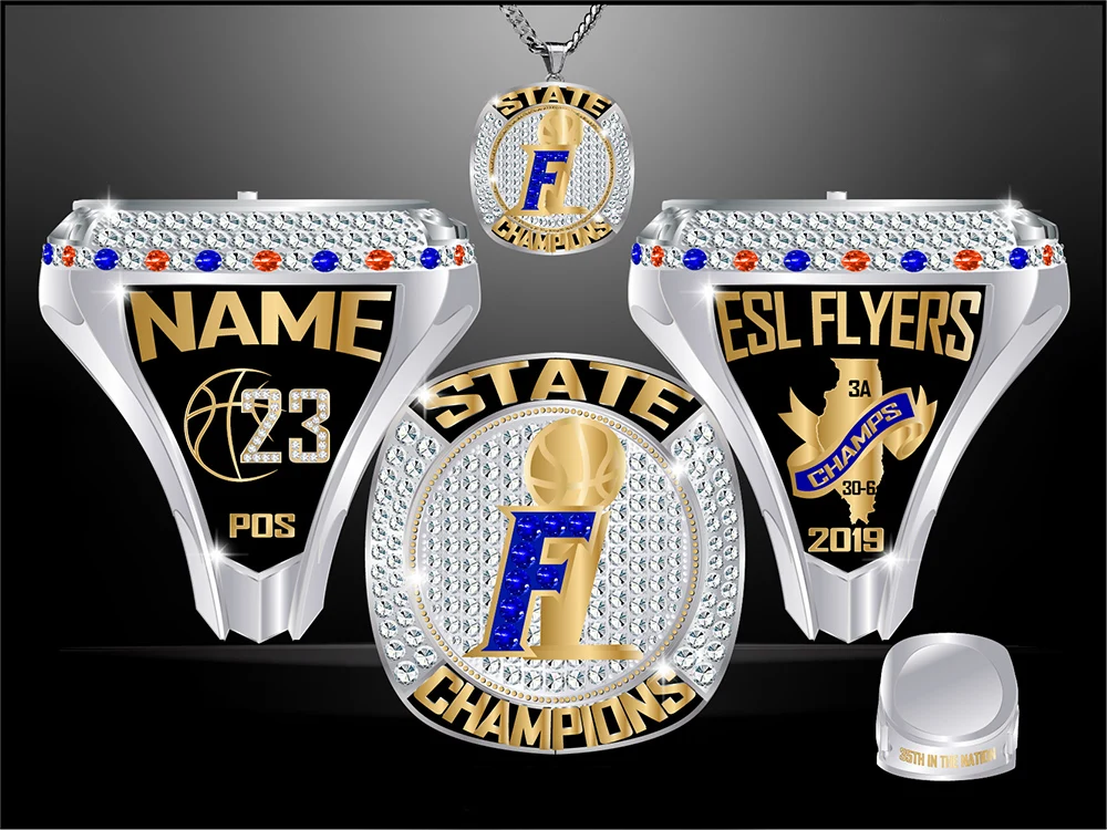 Custom Football Championship ring Basketball Baseball Softball High Quality Champions Rings for Men Teenagers Kids Sports Teams