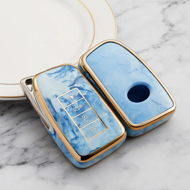 Marble TPU Car Key Case For Lexus IS250 IS300 IS350 RC300 RC350 RC F 2021-2023 Jade Car Key Cover