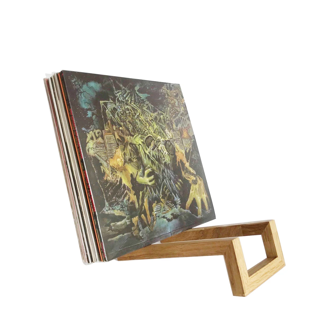 Wholesale Handmade Modern Design Wood Vinyl Record Rack Storage Minimalistic Vinyl Records Storage