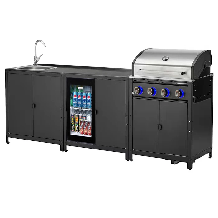 Hot Sale bbq grills 430 Stainless Steel outdoor kitchen waterproof outdoor kitchen island