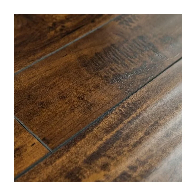 High Quality Distressed Waved HDF Anti Scratch Wood Floor Tiles Laminate Flooring
