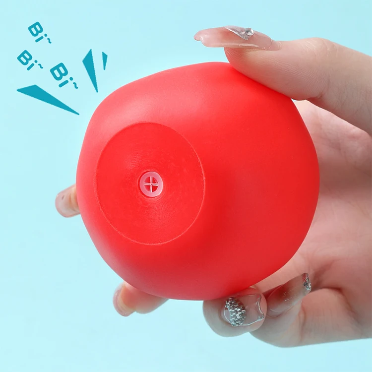 Selected BPA Free PVC Toddlers Cognition Supplies Soft Squeeze Squeaky Colorful Fruit Assortment Toy For Baby Learning & Playing