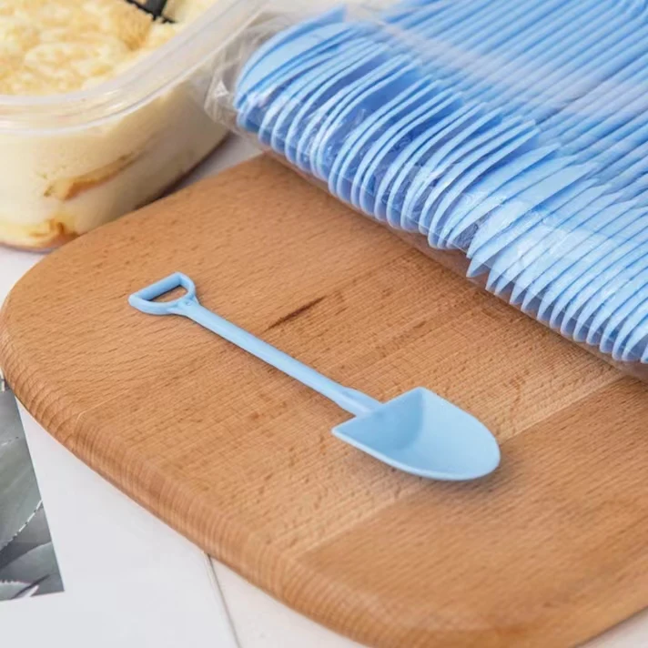 Disposable plastic fork Birthday cake pastry spoon Baking dessert spatula