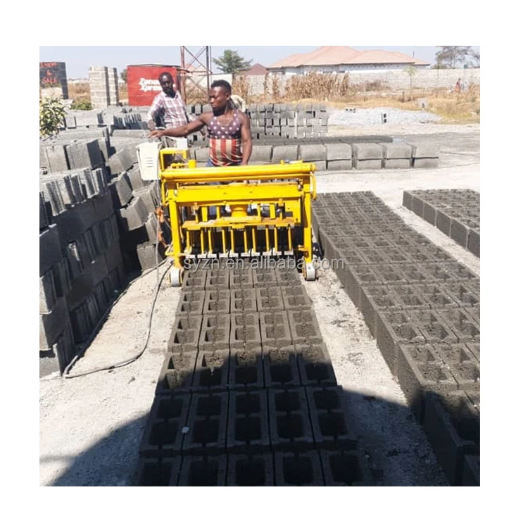 wholesale QMY4-30 Movable diesel Block Manual earth Concrete Hollow egg laying concrete block cheap price of brick machine
